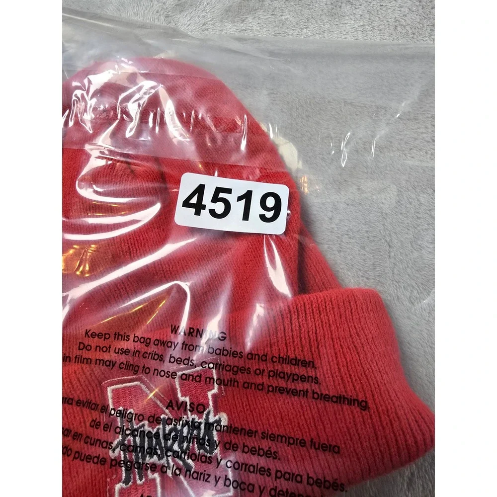 Nebraska Cornhuskers Beanie Hat Cap Red Cuffed‎ Rossmoor Industries Made In USA